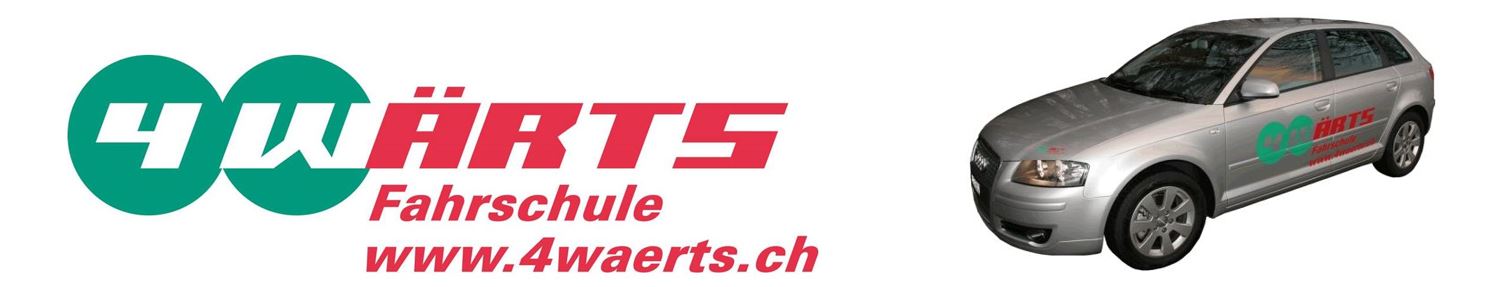 4WÄRTS Fahrschule Markus Hess
Pfandacker 33 - 3033 Wohlen bei Bern
Tel 031 747 57 61 - Fax 031 747 57 62
Email info@4waerts.ch - Internet www.4waerts.ch